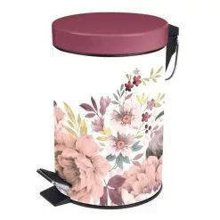 Paris Prix Poubelle à Pédale Jayana 3L Blanc & Rose