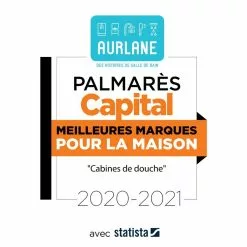 Aurlane Poubelle à Couvercle Oscillant Capacité 5L - WHEELTOP BLANC MAT -Meuble Soldes B2CD 2150