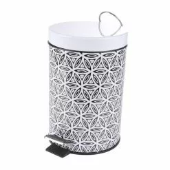 Paris Prix Poubelle à Pédale Imprimée Graphic Jungle 3L Noir