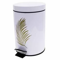 Paris Prix Poubelle à Pédale Imprimée Orbella 3L Blanc