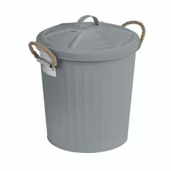 Wenko Poubelle De Salle De Bain Design Rétro Gara - 6 L - Gris