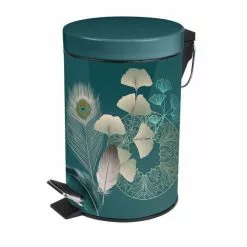 Paris Prix Poubelle à Pédale Imprimé Ginkoblue 3L Vert