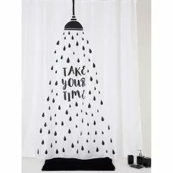 ALLIBERT Rideau De Douche Design CHILL - 180 X 200 - Blanc