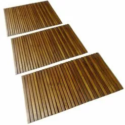 VIDAXL Tapis De Bain En Acacia 3 Pcs