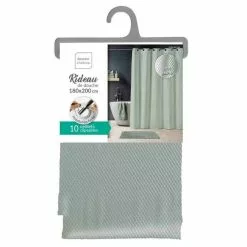 Paris Prix Rideau De Douche Dotty 180x200cm Gris Clair -Meuble Soldes B2CD 244