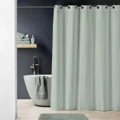 Paris Prix Rideau De Douche Dotty 180x200cm Gris Clair -Meuble Soldes B2CD 245