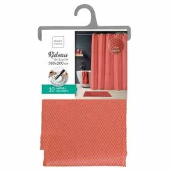 Paris Prix Rideau De Douche Dotty 180x200cm Terracotta -Meuble Soldes B2CD 249