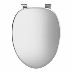 Galedo Abattant WC - En MDF Avec Charnières En Métal Réglables - WHISY SILVER -Meuble Soldes B2CD 26