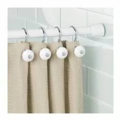 INTERDESIGN Barre Pour Rideau De Douche Blanc Extensible 65.2 X 2.9 Cm -Meuble Soldes B2CD 291