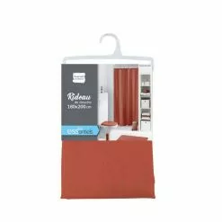 Paris Prix Rideau De Douche PEVA Vitamine 180x200cm Terracotta -Meuble Soldes B2CD 307