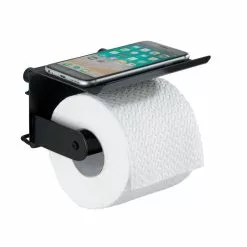 Meuble Soldes 35 Wenko Dérouleur De Papier WC Indus Avec Support Classic - Noir