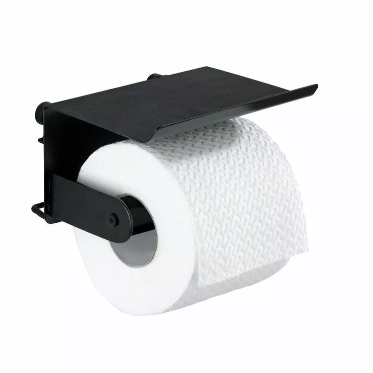 Wenko Dérouleur De Papier WC Indus Avec Support Classic - Noir 2 Wenko Dérouleur De Papier WC Indus Avec Support Classic - Noir – Image 2
