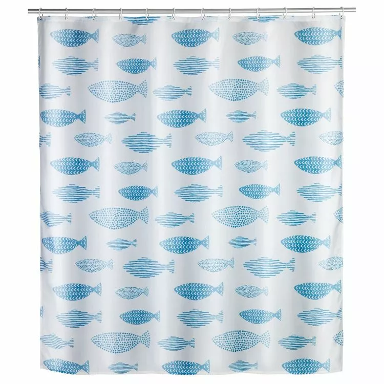 Wenko Rideau De Douche Design Marin Aqua - Polyester - 180 X 200 Cm - Blanc 1 Wenko Rideau De Douche Design Marin Aqua - Polyester - 180 X 200 Cm - Blanc