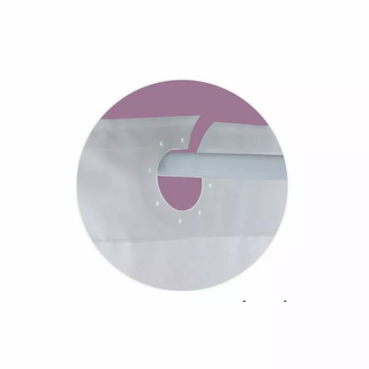 GUY LEVASSEUR Rideau De Douche Uni Blanc Pompons 180x200cm Pompons 4 GUY LEVASSEUR Rideau De Douche Uni Blanc Pompons 180x200cm Pompons â Image 4