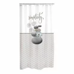 Paris Prix Rideau De Douche Imprimé Minéral 180x200cm Taupe