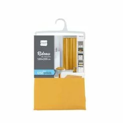 Paris Prix Rideau De Douche PEVA Vitamine 180x200cm Ocre -Meuble Soldes B2CD 443