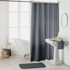 Paris Prix Rideau De Douche Uni Essencia 180x200cm Anthracite