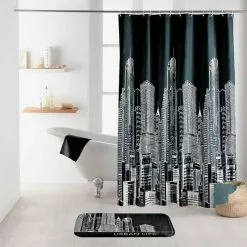 Paris Prix Rideau De Douche Central City 180x200cm Noir