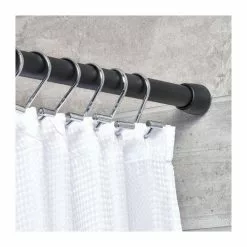INTERDESIGN Barre Pour Rideau De Douche Extensible Noir 200.6 X 3.51 Cm -Meuble Soldes B2CD 476