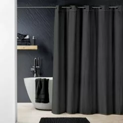 Paris Prix Rideau De Douche Dotty 180x200cm Noir -Meuble Soldes B2CD 566