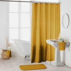 Paris Prix Rideau De Douche Uni Essencia 180x200cm Ocre