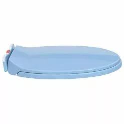 VIDAXL Siege De Toilette A Fermeture En Douceur Bleu Ovale -Meuble Soldes B2CD 59