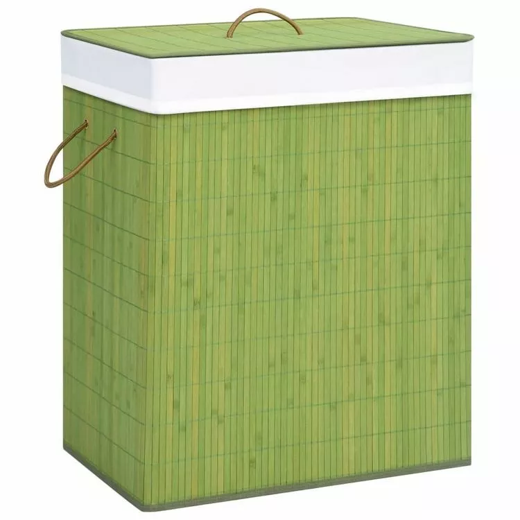 VIDAXL Panier A Linge Bambou Vert 83 L 1 VIDAXL Panier A Linge Bambou Vert 83 L
