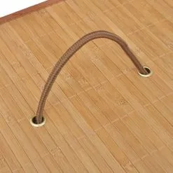 VIDAXL Panier A Linge Rectangulaire Bambou Naturel -Meuble Soldes B2CD 672