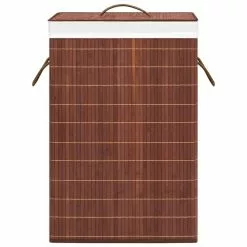 VIDAXL Panier A Linge Bambou Marron 72 L -Meuble Soldes B2CD 687