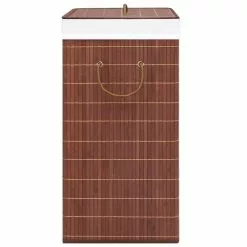 VIDAXL Panier A Linge Bambou Marron 72 L -Meuble Soldes B2CD 688