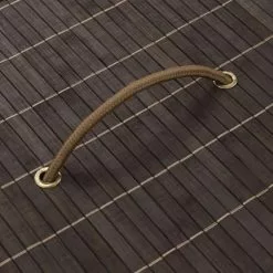 VIDAXL Panier A Linge Ovale Bambou Marron Fonce -Meuble Soldes B2CD 694