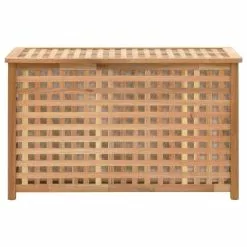 VIDAXL Coffre De Blanchisserie 77,5x37,5x46,5 Cm Bois Massif De Noyer 8 VIDAXL Coffre De Blanchisserie 77,5x37,5x46,5 Cm Bois Massif De Noyer -Meuble Soldes B2CD 715