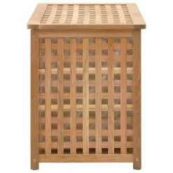 VIDAXL Coffre De Blanchisserie 77,5x37,5x46,5 Cm Bois Massif De Noyer 9 VIDAXL Coffre De Blanchisserie 77,5x37,5x46,5 Cm Bois Massif De Noyer -Meuble Soldes B2CD 716