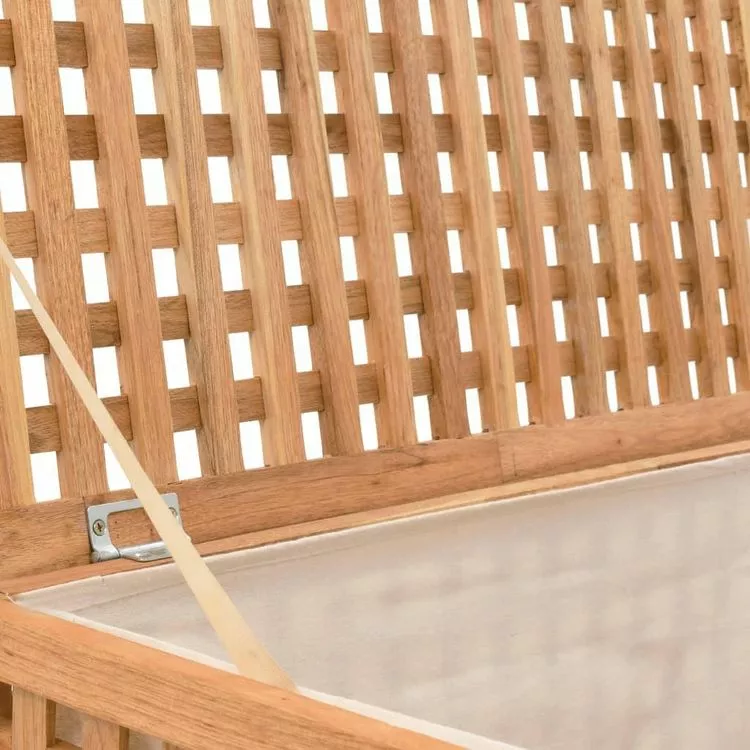 VIDAXL Coffre De Blanchisserie 77,5x37,5x46,5 Cm Bois Massif De Noyer 5 VIDAXL Coffre De Blanchisserie 77,5x37,5x46,5 Cm Bois Massif De Noyer â Image 5