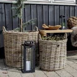 HOUSE NORDIC Indo - Lot De 2 Paniers En Rotin -Meuble Soldes B2CD 729