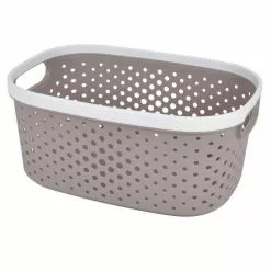 Paris Prix Panière à Linge Ajourée 15L Taupe