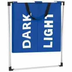 VIDAXL Trieuse A Linge A 2 Sections Bleu -Meuble Soldes B2CD 752