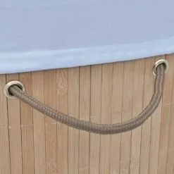 VIDAXL Panier A Linge Ovale Bambou Naturel -Meuble Soldes B2CD 760