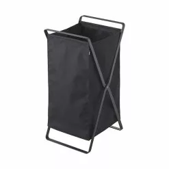 CALICOSY Panier à Linge Pliable Noir Tower - L30 Cm