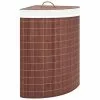 VIDAXL Panier A Linge D'angle Bambou Marron 60 L