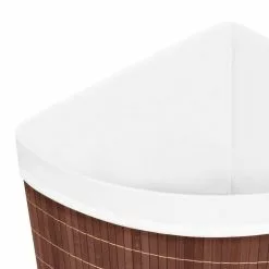 VIDAXL Panier A Linge D'angle Bambou Marron 60 L -Meuble Soldes B2CD 911