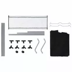 VIDAXL Trieuse A Linge Avec 3 Sacs Noir Acier -Meuble Soldes B2CD 928