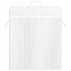 VIDAXL Panier A Linge Bambou Blanc 100 L 9 VIDAXL Panier A Linge Bambou Blanc 100 L -Meuble Soldes B2CD 952
