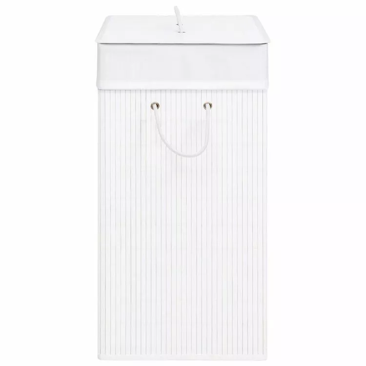 VIDAXL Panier A Linge Bambou Blanc 100 L 5 VIDAXL Panier A Linge Bambou Blanc 100 L – Image 5